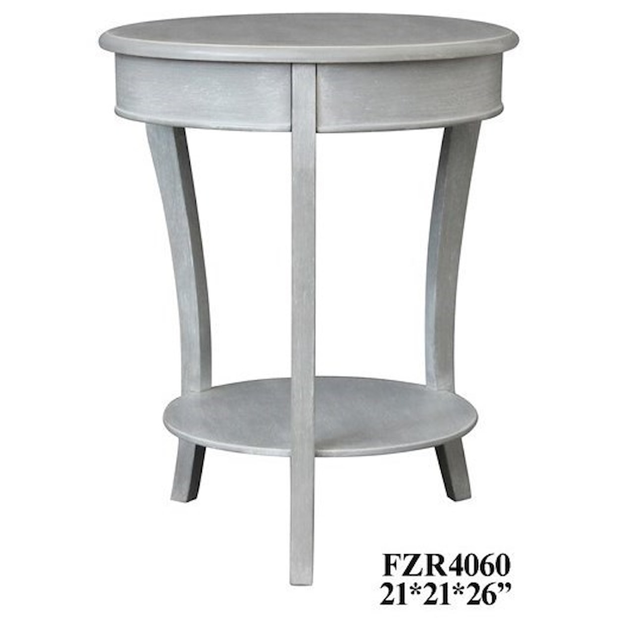 Crestview Collection Accent Furniture Chalk Grey Accent Table