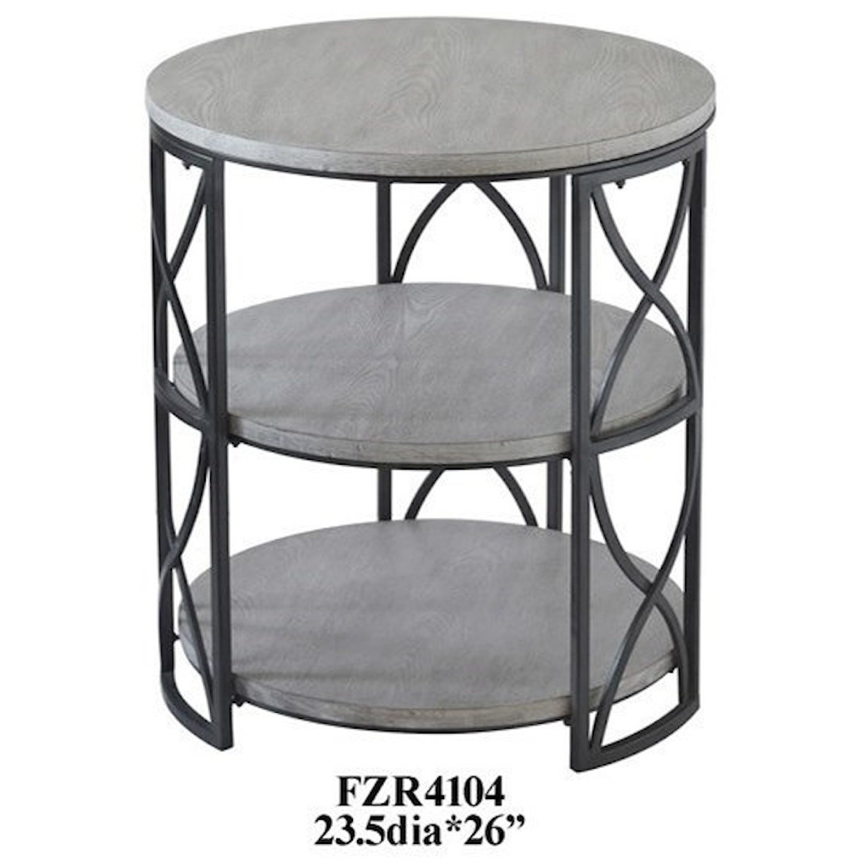 Crestview Collection Accent Furniture Grey Metal Wood Accent Table
