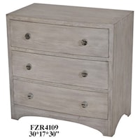 Hamilton Curved 3 Drawer Grey Wash Chest