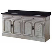 Isabelle Louvered Doors 72" Double Vanity Sink