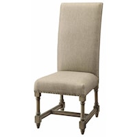 Baroque Linen Side Chair
