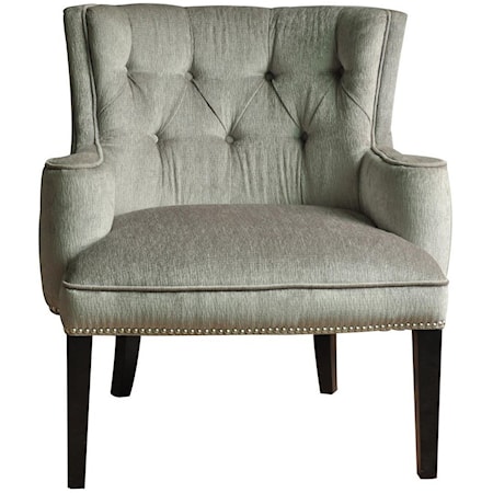 Fifth Ave Textured Silver Nailhead Chair