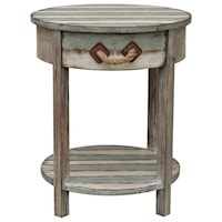 Nantucket 1 Drawer Weathered Wood Accent Table