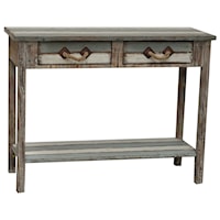 Nantucket 2 Drawer Weathered Wood Console