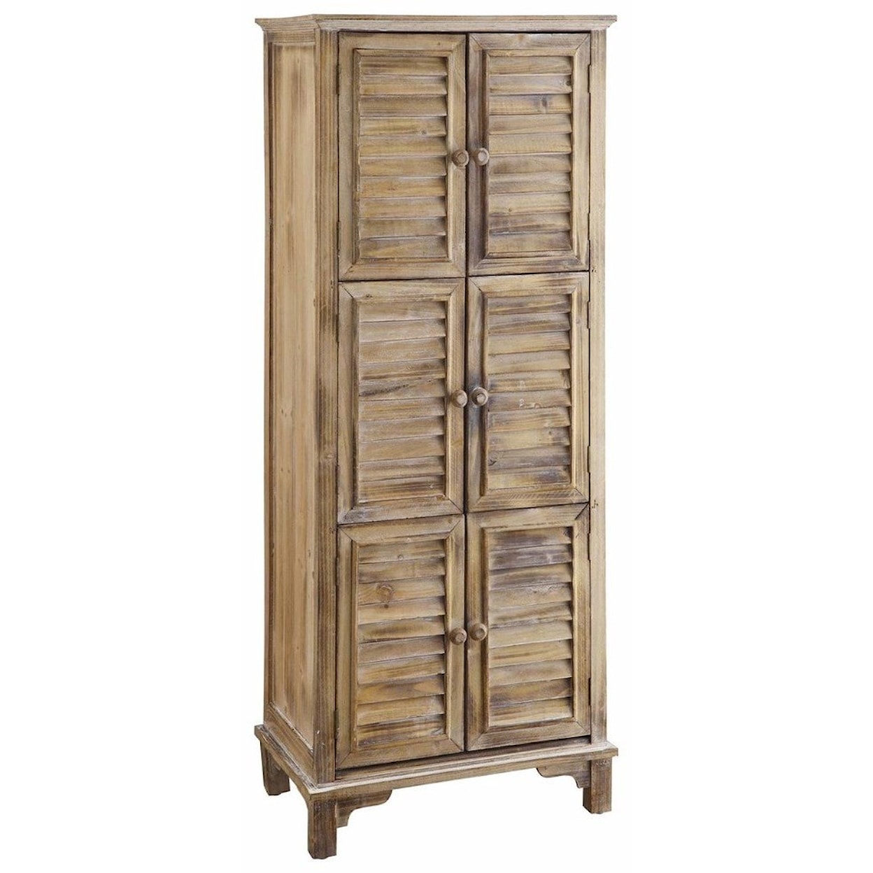 Crestview Collection Accent Furniture Jackson 6 Door Weathered Oak Cabinet