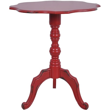 Ashleigh Scalloped Antique Accent Table