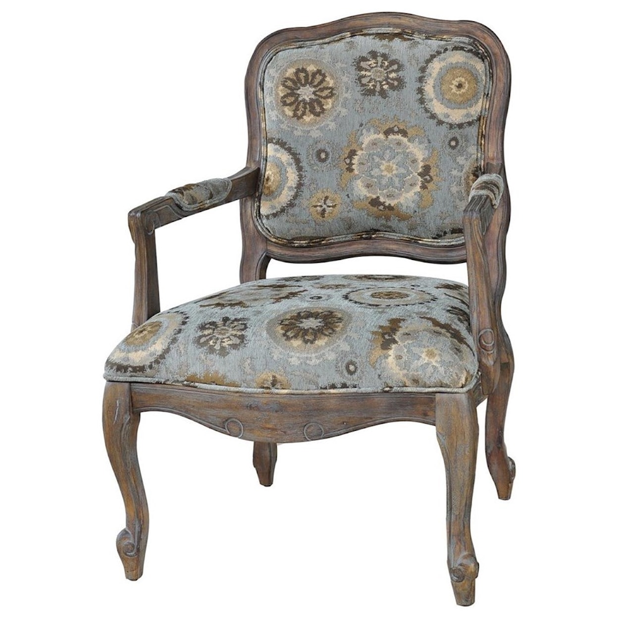 Crestview Collection Accent Furniture Hillcrest Rustic Frame & Pattern Chair
