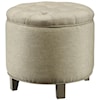 Crestview Collection Accent Furniture Savannah Linen Shoe Ottoman