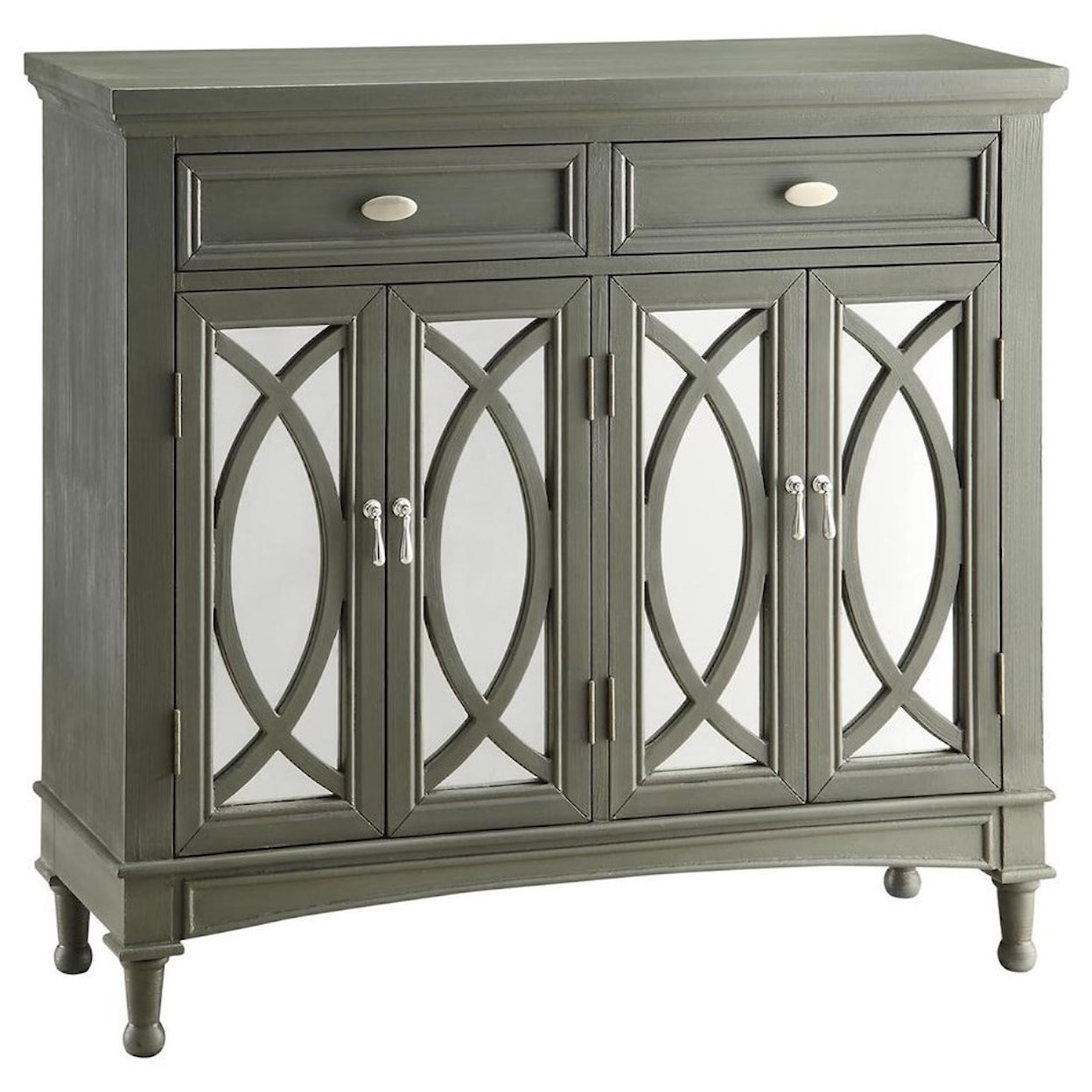 Crestview Collection Accent Furniture Park Avenue Grey & Mirror Sideboard