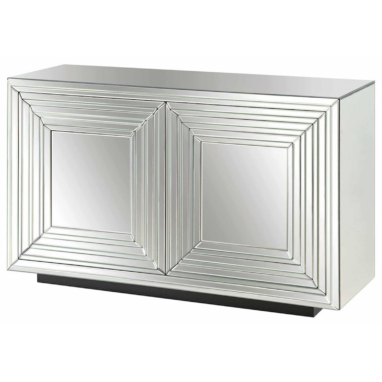 Crestview Collection Accent Furniture Millenium 2 Door Mirrored Cabinet