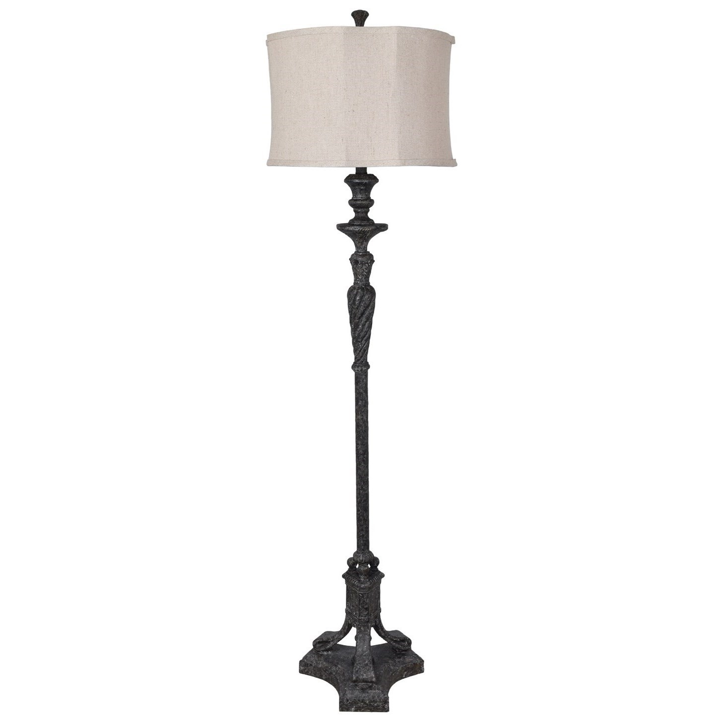 Holcomb white floor sale lamp