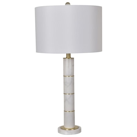 Marble Column Table Lamp