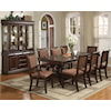 Crown Mark Merlot 9 Piece Table & Chair Set