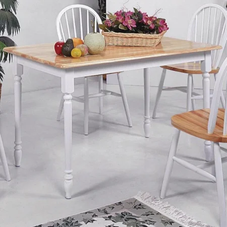 Rectangular Dining Table with Turned Legs