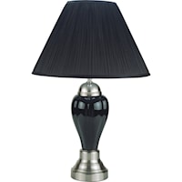 Transitional Black Table Lamp