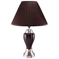 Transitional Espresso Table Lamp