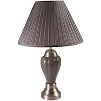 Transitional Gray Table Lamp