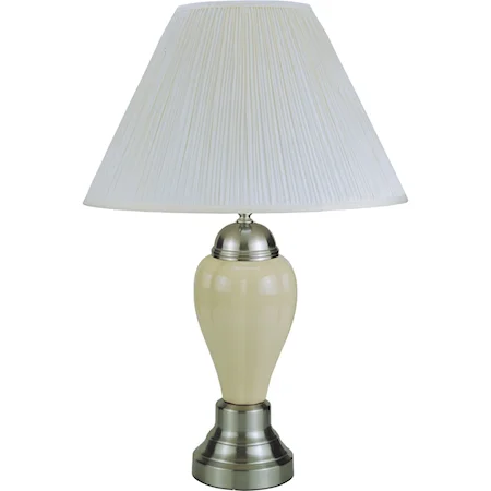 Transitional Ivory Table Lamp