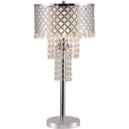 Crystal On Mesh Table Lamp