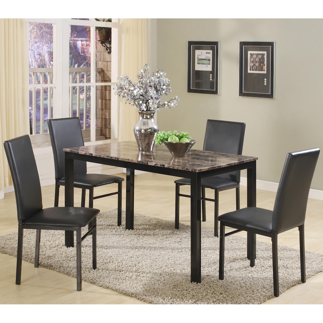 Crown Mark Aiden 5 Piece Dining Set