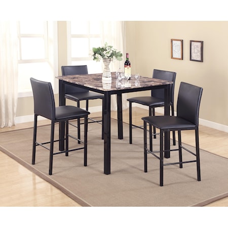 5 Piece Counter Height Dinette Set