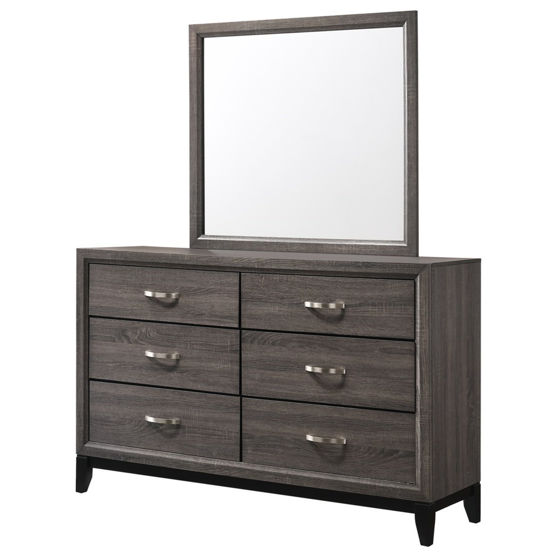 Dresser and Mirror Set