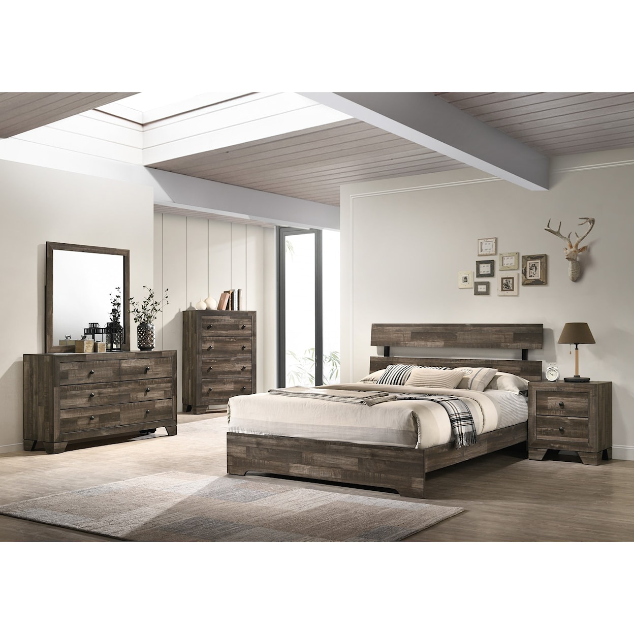 Crown Mark Atticus 7pc Full Bedroom Group