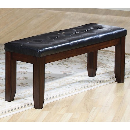 Bench with Leather-Look Seat