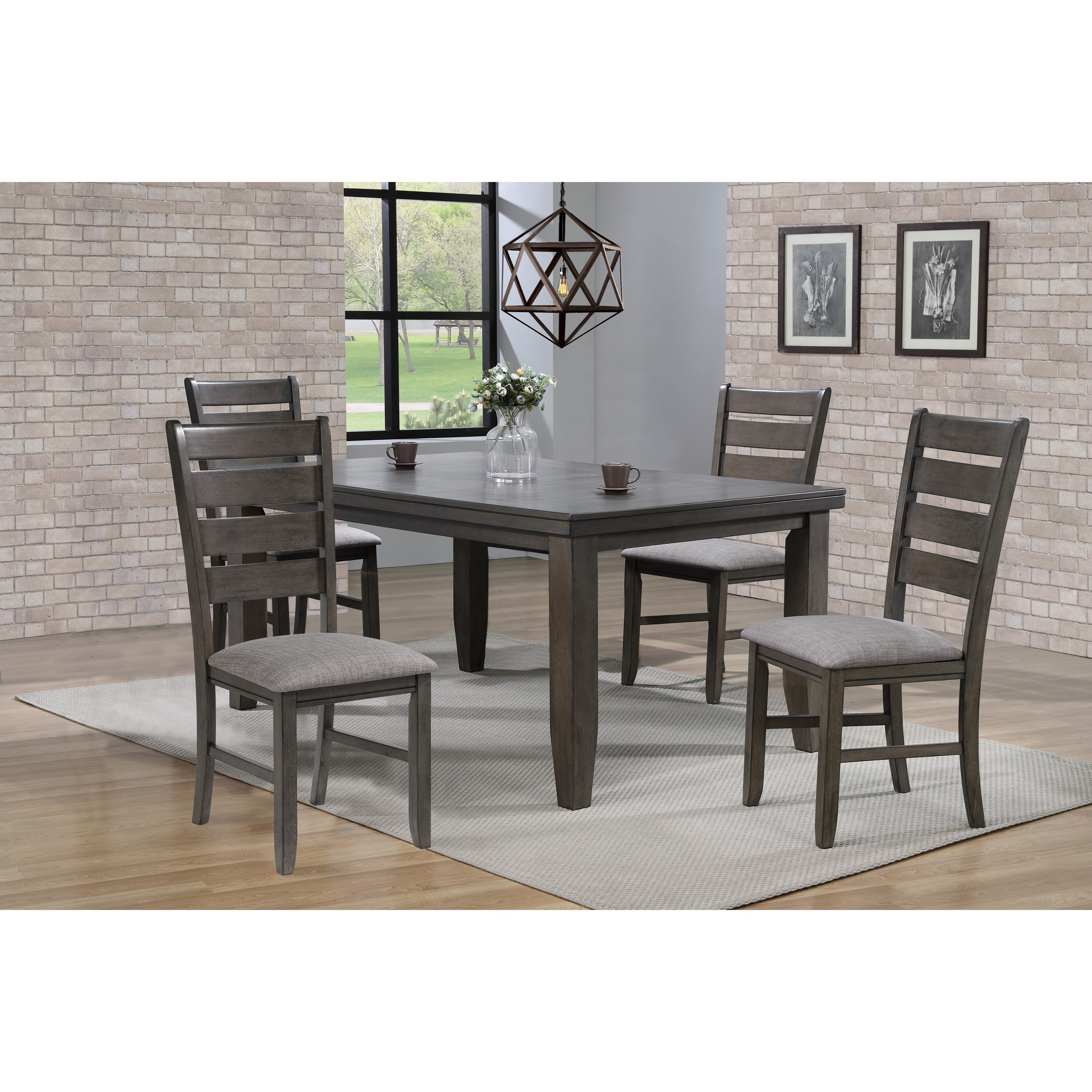 Crown Mark Bardstown 2157GYT4266 Rectangular Dining Table Galleria