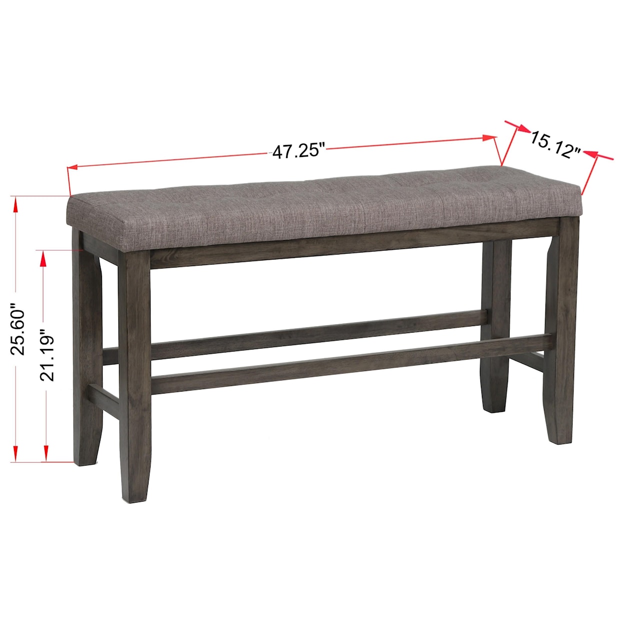 Crown Mark Bardstown Counter Height Bench