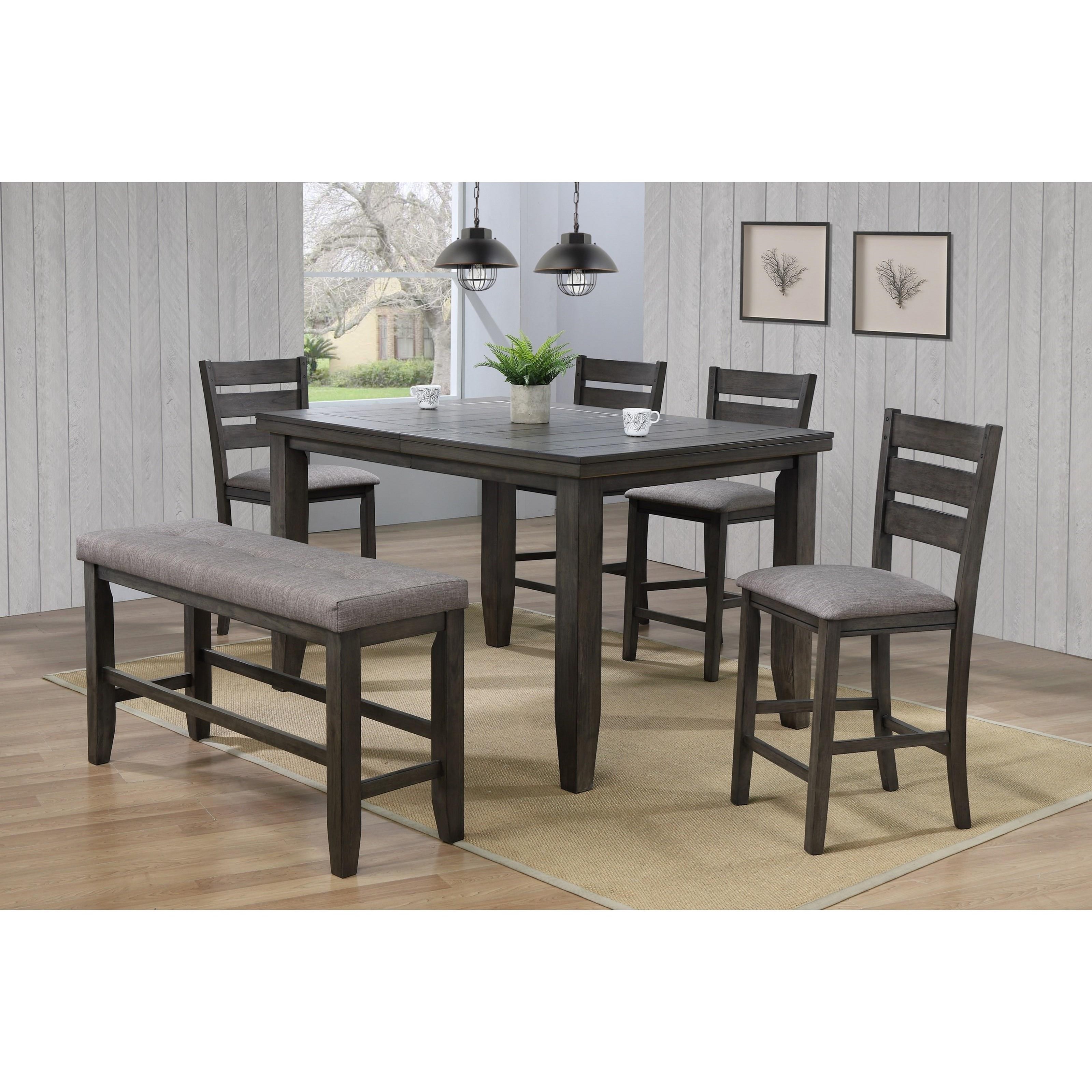 Gray counter sale height bench