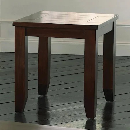 End Table with Plank Top