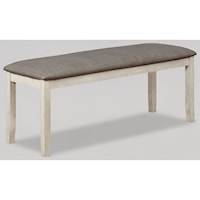 Casual Bench with Upholstered Seat