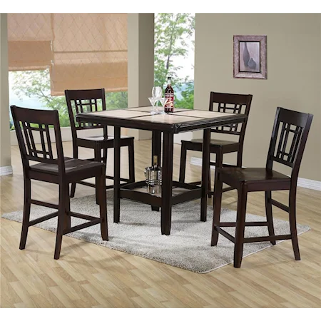 5 Piece Counter Height Table & Counter Chair Set