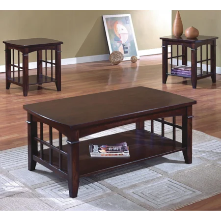 3 Pack Cocktail and End Tables Set