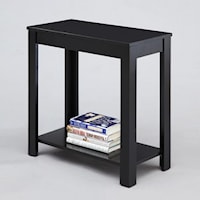 Contemporary Chairside Table with Bottom Shelf