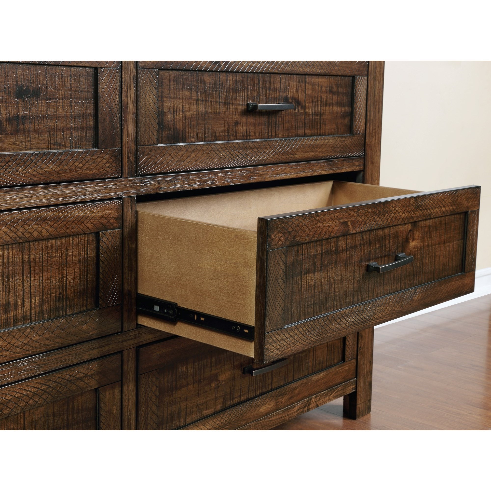 Crown Mark Christian Dresser and Mirror Set