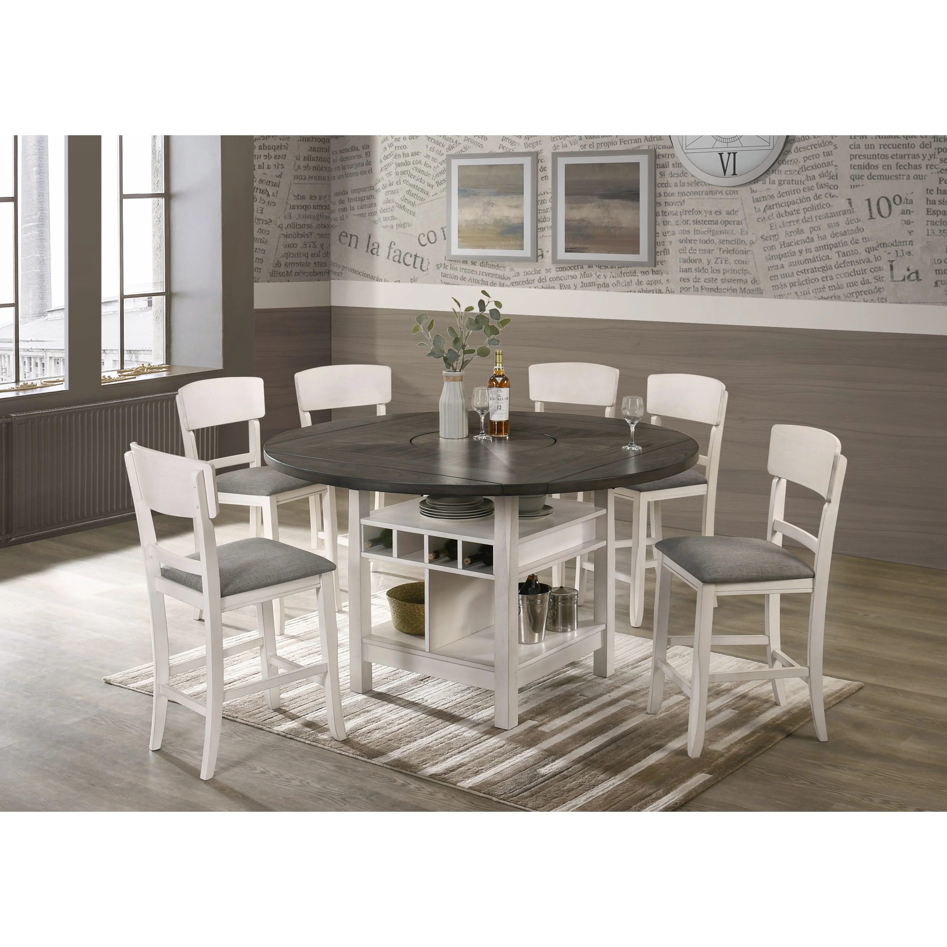 Crown Mark Conner 2849CG-S-24 Counter Height Chair with Upholstered ...