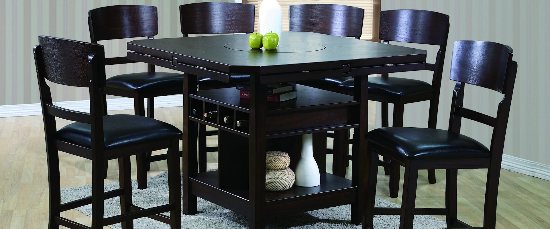 Contemporary 7 Piece Table and Chair Set