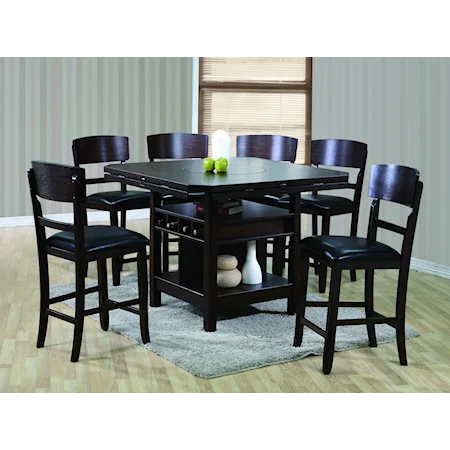 Contemporary 7 Piece Table and Chair Set