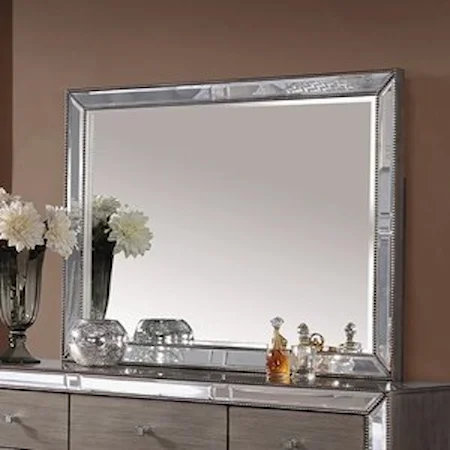 Dresser Mirror with Mirrored Glass Frame
