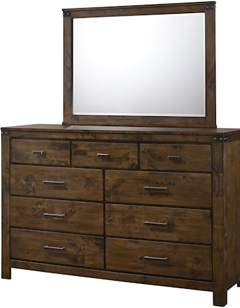 Dresser and Mirror Combo