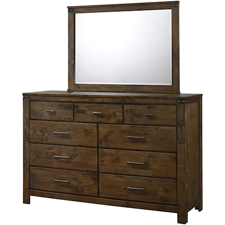 Dresser and Mirror Combo