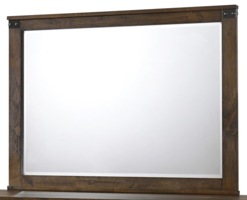 Rustic Beveled Dresser Mirror