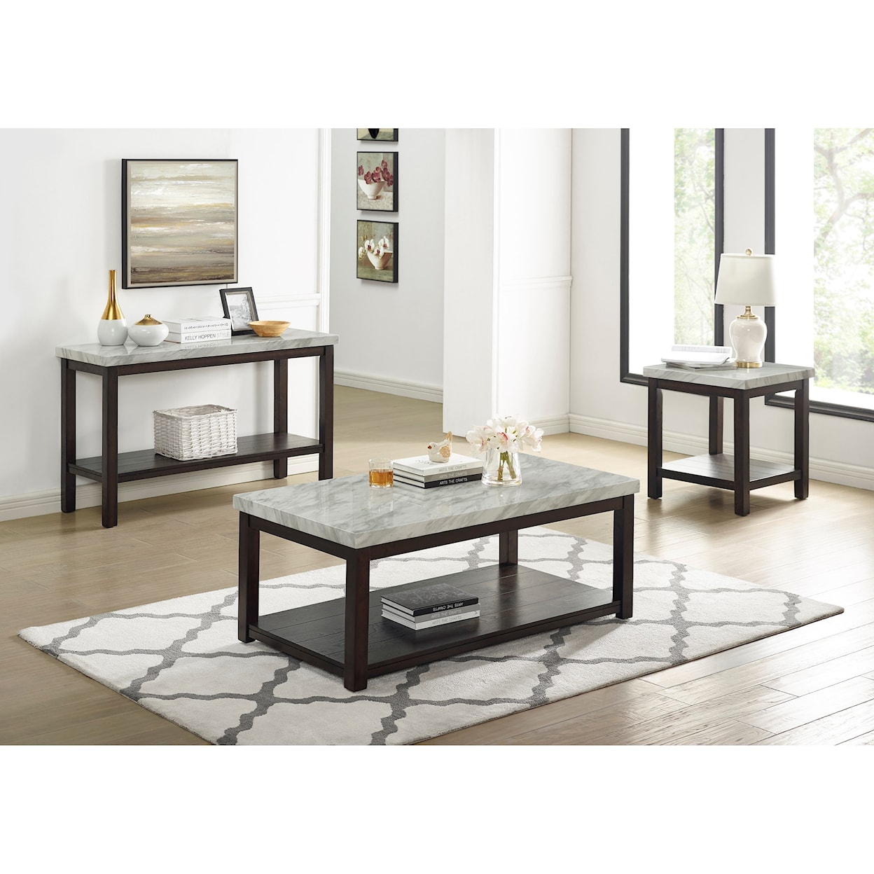 Crown Mark Deacon Cocktail Table w/ Casters