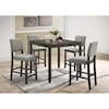 Crown Mark Derick 5 Piece Counter Height Table Set