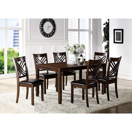 Dining Room Table with Six Side Chairs
