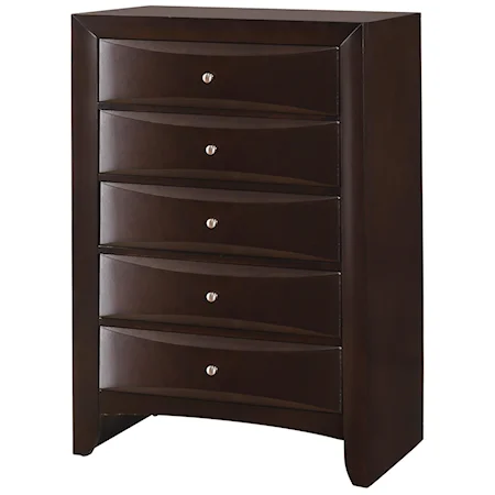 Emily Casual 5-Drawer Bedroom Chest