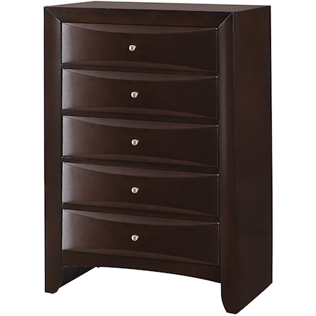 Emily Casual 5-Drawer Bedroom Chest