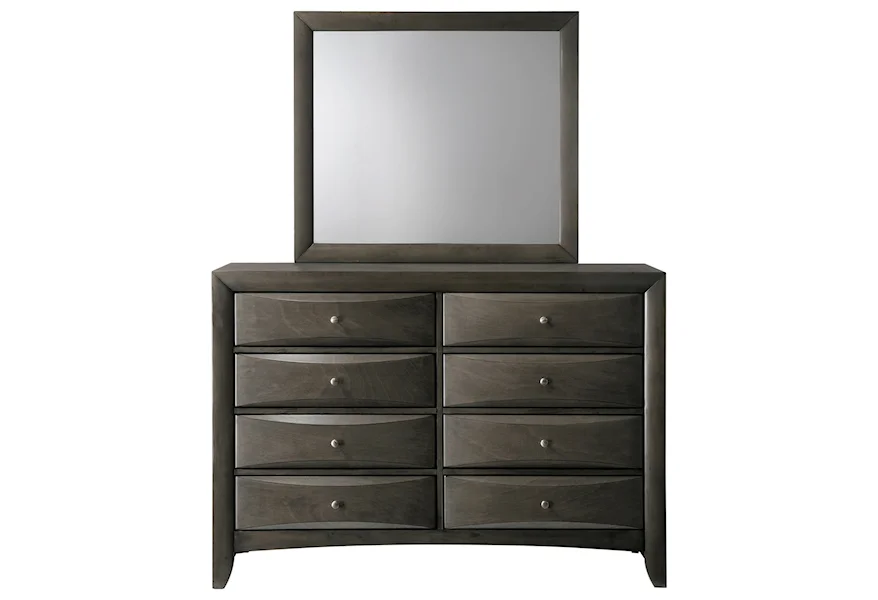 Emily Dresser and Mirror by Crown Mark at Galleria Furniture, Inc.